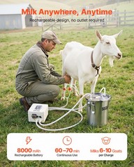 VEVOR Goat Milking Machine Goat Milker 1.8 Gal / 7 L Bucket for Cows and Goats