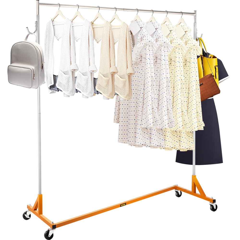 VEVOR Z-Truck Clothing Rack Rolling Garment Z Rack Lockable Casters Heavy-duty