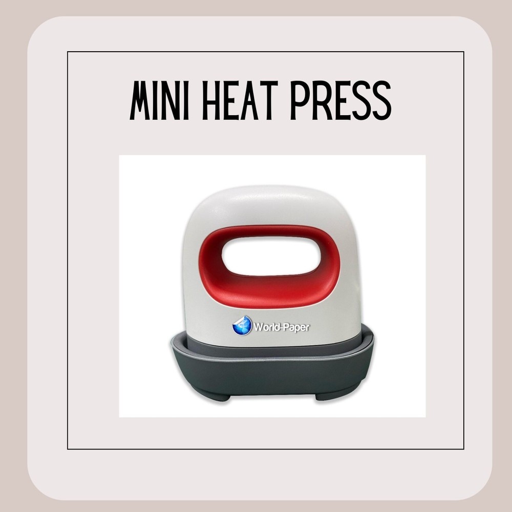World Paper Mini Heat Press Iron for HTV, DTF prints