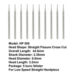 WAVE Dental HP Burs Carbide Straight Fissure Bur Straight Low Speed Bur HP 557