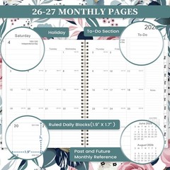 Planner 2026-2027 – Academic 2026-2027, 9 x 11 inches, purple/pink