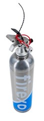 FIREXO Small Stainless Steel All Fires Fire Extinguisher Dry Powder 500 ml