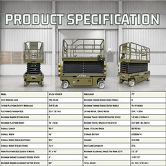 2026 XFLEX 4046EW 4WD ELECTRIC SCISSOR LIFT VERTICAL 40 FEET MANLIFT 705lbs LOAD