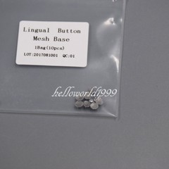 100 Pcs/10packs Dental Orthodontic Lingual Buttons Bondable Round Base Mesh