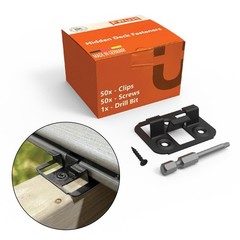 Hidden Deck Fasteners for Composite Deck Boards – 8.5mm / 0.334″ Groove Heigh…