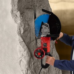 Electric Concrete Cutter Saw, Circular Saw with Saw Blade and Rolling Pulley