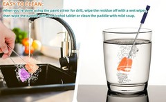 2 Big+2 Small Silicone Resin Mixer Paddles for Drill, Epoxy Mixer Attachment for