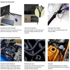 Braided Split Sleeving Wire Loom Tubing Cable insulated Sleeve Cord Protector