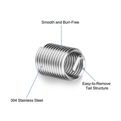 160X 304 Stainless Thread Insert Sleeve M3-M12 Metric Helical Repair Assortment