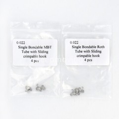 Dental Buccal Tube with Sliding Crimpable Hook 0.022 1st Molar Bondable Roth/MBT