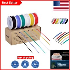 Durable Silicone Rubber Insulated Wire Kit – 18 AWG, 6 x 13.2ft for Projects