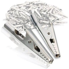 10/20/50Pcs 51mm Stainless Steel Alligator Clips