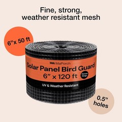 6″ x 50 ft Solar Panel Bird Squirrel Netting Metal PVC Coated Galvanized Steel M