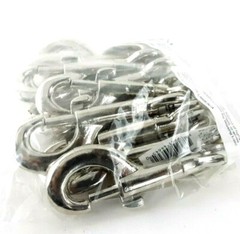 Ten Piece Pack 125 Bolt Snap Rigid Round Eye 1/2in Light Duty Nickel Plated KOCH