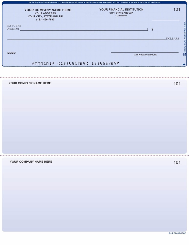 Printed Computer Checks Comparable With QuickBooks w / CUSTOM Logo 100 Checks