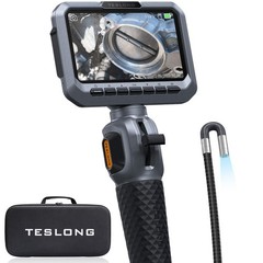 Teslong Two-Way Articulating Borescope, 5.5mm Slim Probe, 5.0” 5.5 mm, gray