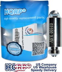 2-Pack HQRP 3.5V Halogen Bulb for Welch Allyn 03100-U 03100-1 20000 20200