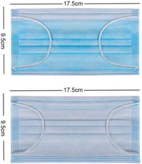 [50/100 PCS] Face Mask Disposable Non Medical Surgical 3-Ply Earloop Mouth Cover