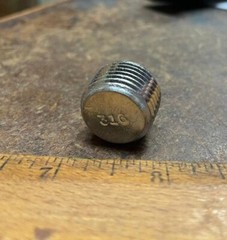 Unbrako - ½” Dryseal Stainless Steel Pressure Plug – P/N: 5010832 (NOS)