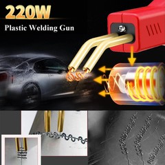 Upgraded 220W Plastic Welder, 2 in 1 Welding Kit Repair Red