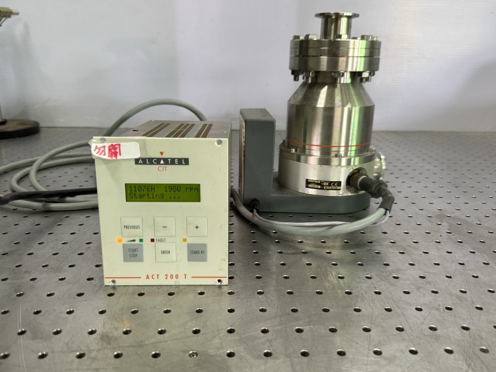 Alcatel ATP 80/100 Turbo Pump w/ ACT 200T Controller Tested Runs As-Is