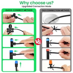 230FT Quick-Connect Drip Irrigation 33FT Main tube+Father’s Day Gift for Dad