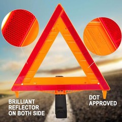 CARTMAN 3 Pack Warning Triangle DOT Approved HEAVY DUTY