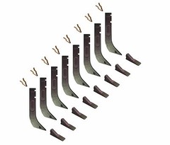 8 – Gannon Scraper Box Shanks w Scarifier Teeth & Clips – H920 , 8075 , K1306