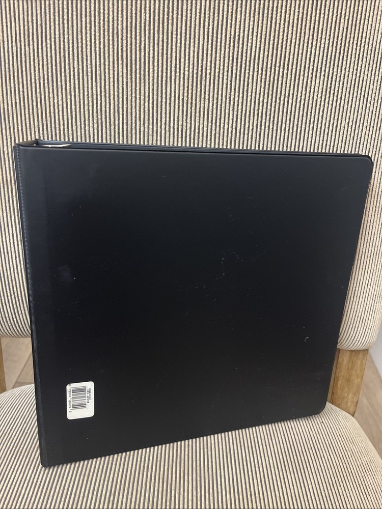 3.5 inch 3 Ring Black Wilson Jones Binder Made in USA
