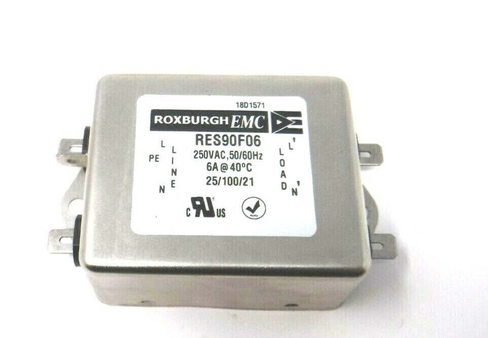 Roxburgh EMI Filter 120/240 VAC, 1-phase, 6A For AC VFD Drives RES90F06 *NEW*