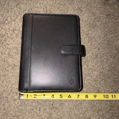 Vintage 90s Franklin Covey Full Grain Napa Leather 7 Ring Binder Made In USA