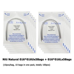 100PCS Dental Orthodontic Niti Arch Wire Natural Form Rectangular Upper Lower