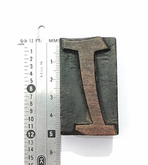 Vintage Letterpress 14 Mix Letters Wood Type Printers Block Collection #BL-301
