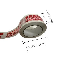 4 Rolls Yards Packing Shipping Box Tape 2″x100 Y Fragile Shipping Sealing Tape