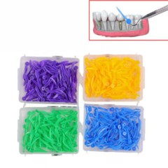 100Pcs Dental Disposable Plastic Wedge with Holes L Sizes Wave Poly-Wedge