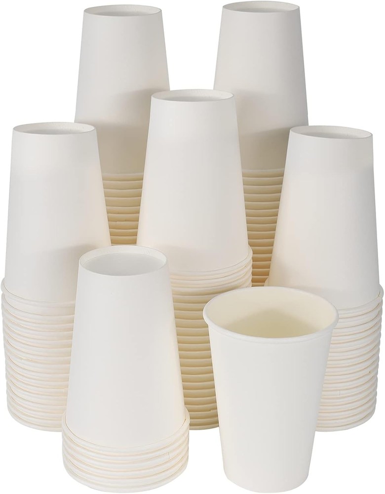 Coffee Cups, 50 Count 12 Oz Disposable Coffee Cups for Hot & Cold Drinks,