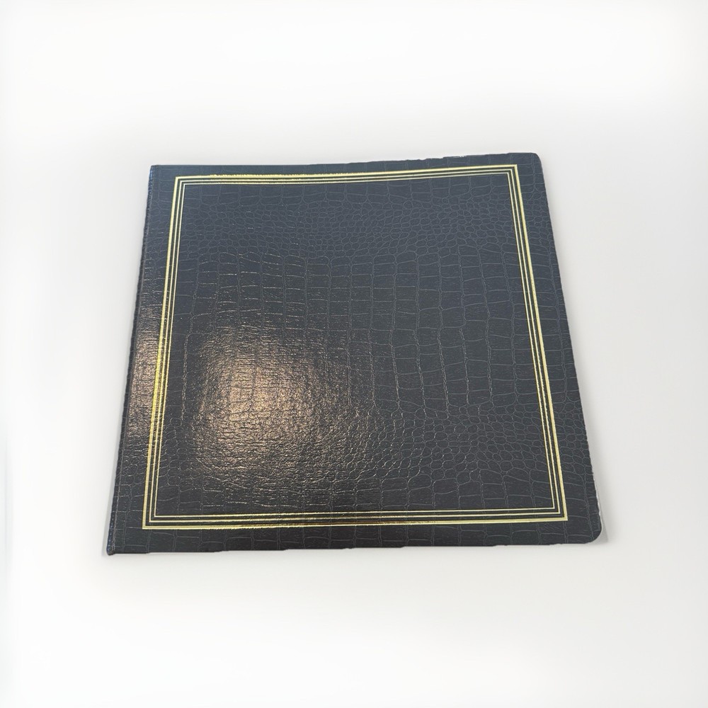 Imperial Black Bonded Leather Heavyweight Storage Binder 3in 3-Ring 600 Sheets