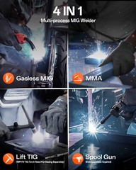 HITBOX MIG Welder 110V 220V MMA Lift TIG Support Spool Gun Welding Machine 4 in1