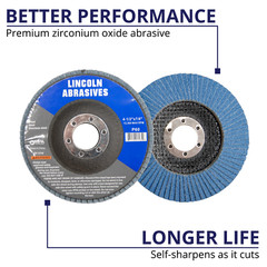 20 Pack Flap Discs 60 Grit 4.5″ x 7/8″ Sanding Wheels