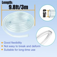 DVECUE Air Conditioner Drain Hose Kit 10 Feet AC 10 Feet, Transparent