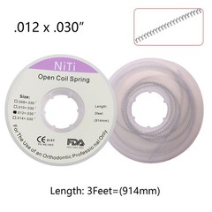 1-10 Dental Orthodontic Niti Open Coil Spring Spool Dia.010 *030 ” inch 914mm u