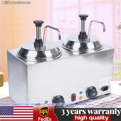 1600W 110V Hot Fudge Nacho Cheese Dispenser Sauce Caramel Melting Warmer Machine