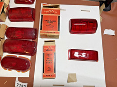 LOT OF 7 – VARIOUS Red Ruby TAIL LAMP LENS HOT ROD SLEDS BIKERS BIKES 7122