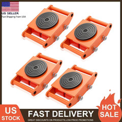 4PCS Machinery Mover 6/8/12 Ton Heavy Duty Machine Dolly Equipment Roller Skates