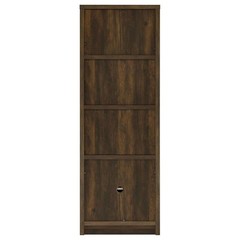 Pemberly Row Transitional 3-Shelf Engineered Wood Media Tower in Brown