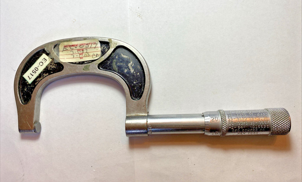 Vintage Geo Scherr Micrometer Caliper Machinist New York USA