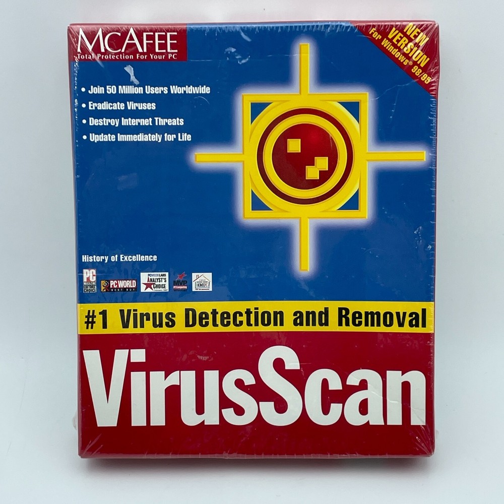 MCAFEE VirusScan VSF CD01 NA 400 CD 600 Windows 98 95 Software Sealed