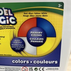 NEW! Crayola (4) 8oz Packs Model Magic Modeling Compound – BL, RD, WT, YL 574415