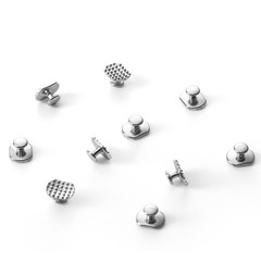 Dental Orthodontic Lingual Buttons Metal Monoblock Bondable Rectangular 10pcs/PK
