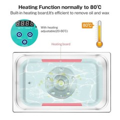 AIPOI Ultrasonic Cleaner 30L Liter Stainless Steel Industry Heated Clean Glasses